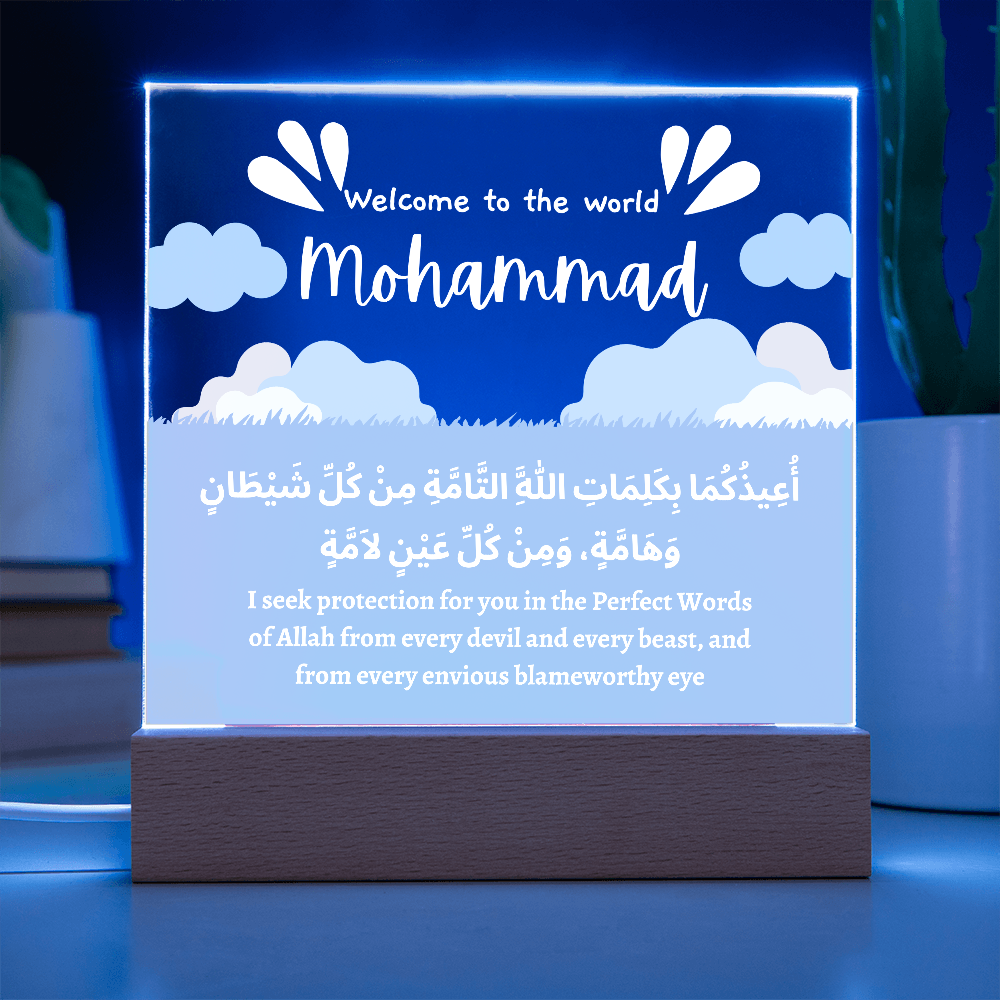 Welcome To The World Baby Boy Dua Plaque