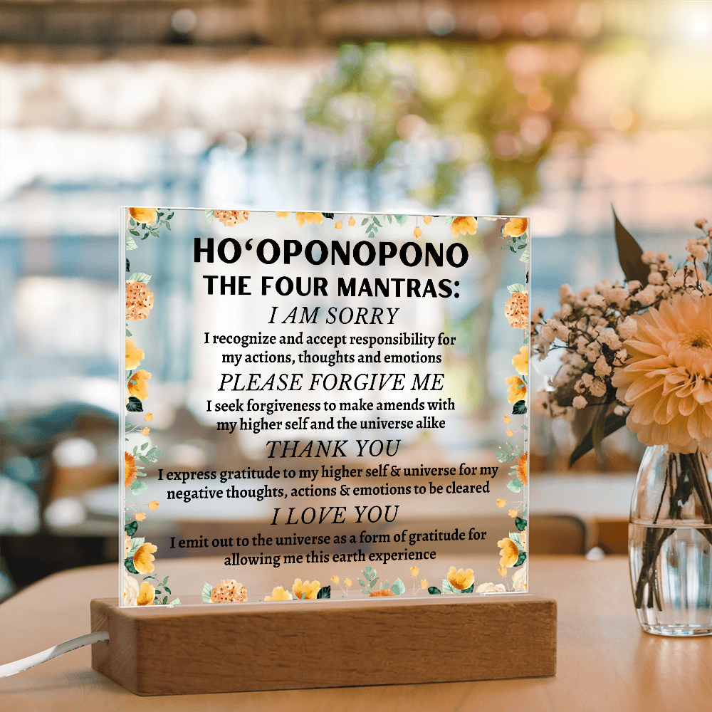Ho'oponopono Floral Plaque