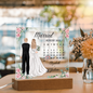 Wedding Calendar Printed Square Acrylic Plaque