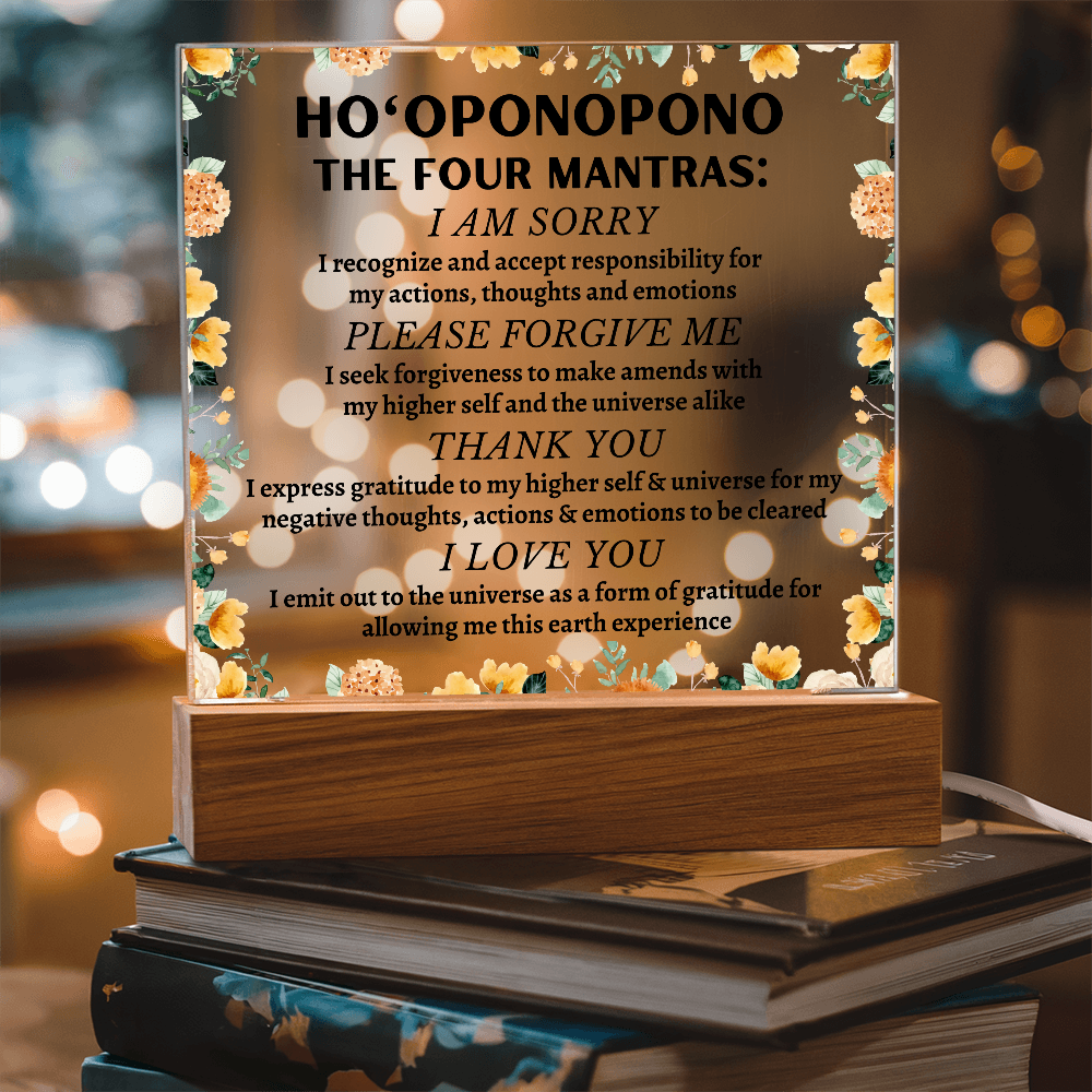Ho'oponopono Floral Plaque