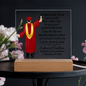 Male Graduation Printed Square Acrylic Plaque
