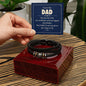 Almost Sold Out - Dad Leather Bracelet - You are my Rock