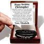Almost Sold Out - Personalized Birthday Gift For Husband - Leather Bracelet
