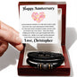 Almost Sold Out - Happy Anniversary To My Wife - Leather Bracelet