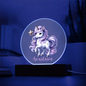 Personalized Unicorn Name Circle Printed Acrylic Plaque