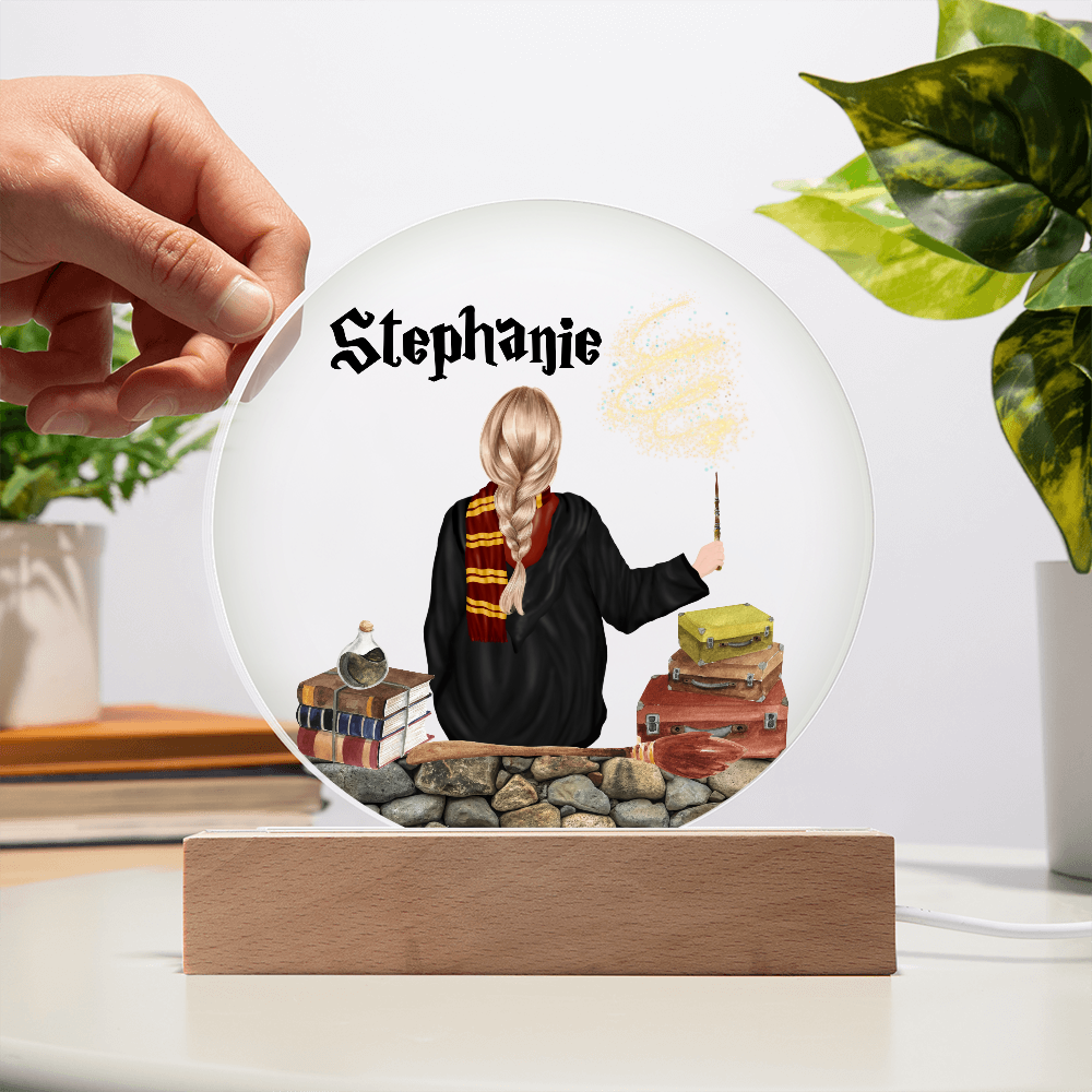 Personalized Wizard Circle Printed Plaque