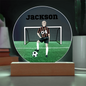 Personalized Boy Soccer Printed Circle Acrylic Plaque