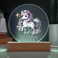 Personalized Unicorn Name Circle Printed Acrylic Plaque