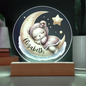 Personalized Sleeping Bear Crescent Circle Printed Plaque