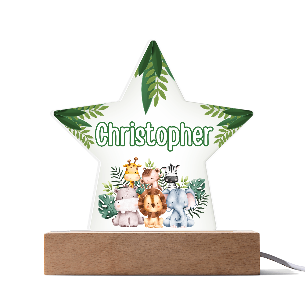 Personalized Animal Name Star Acrylic Plaque