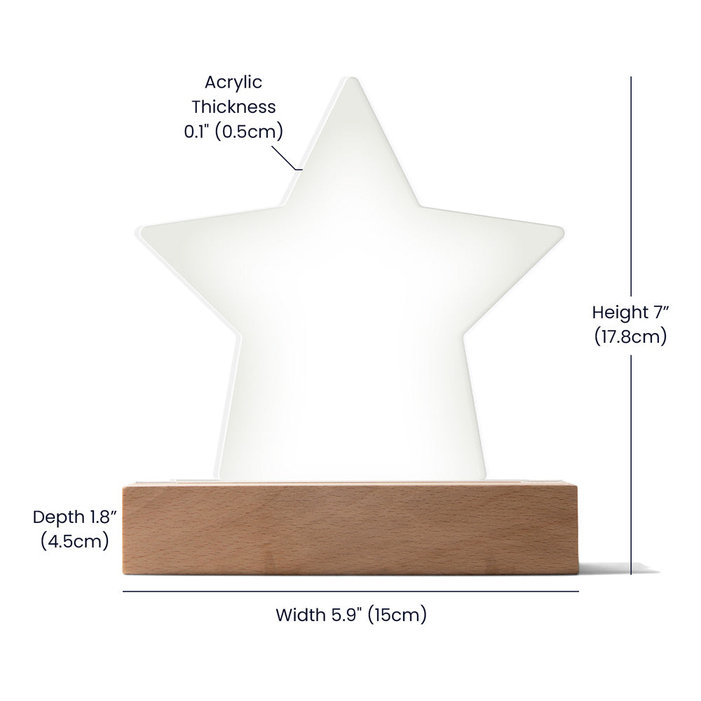 Personalized Animal Name Star Acrylic Plaque
