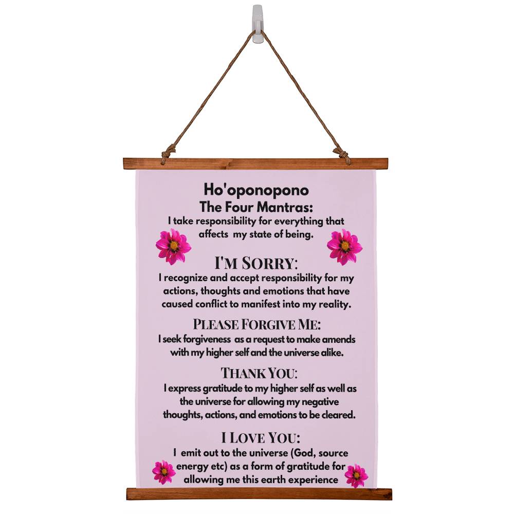 Almost Sold Out - Ho'oponopono Wood Framed Wall Tapestry