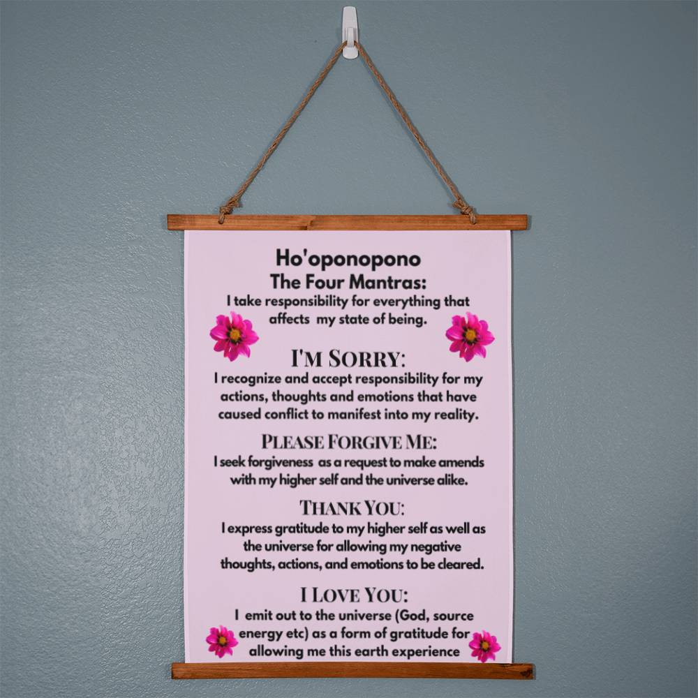 Almost Sold Out - Ho'oponopono Wood Framed Wall Tapestry