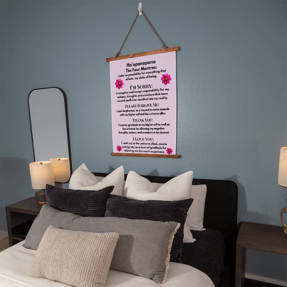 Almost Sold Out - Ho'oponopono Wood Framed Wall Tapestry