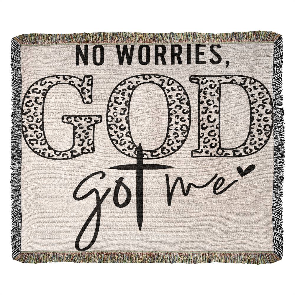Almost Sold Out - No Worries God Got Me Heirloom Woven Blanket