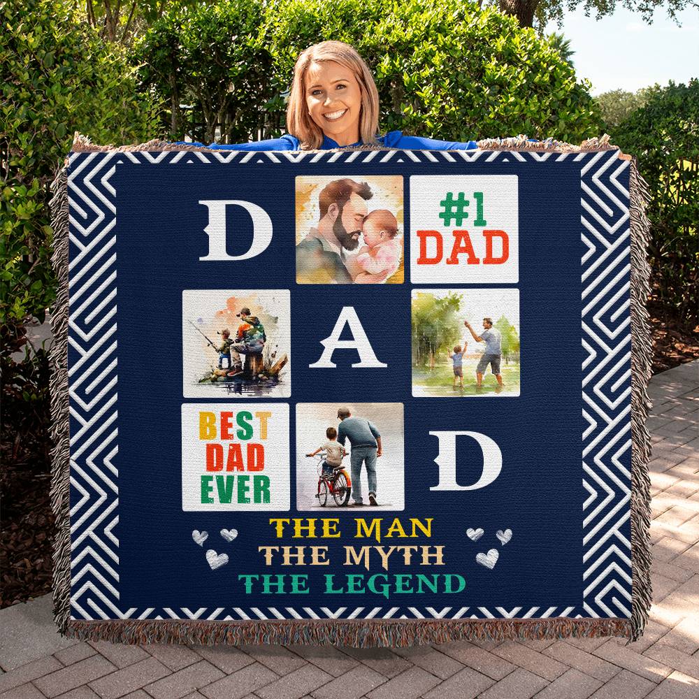 Almost Sold Out Dad The Legend Heirloom Woven Blanket