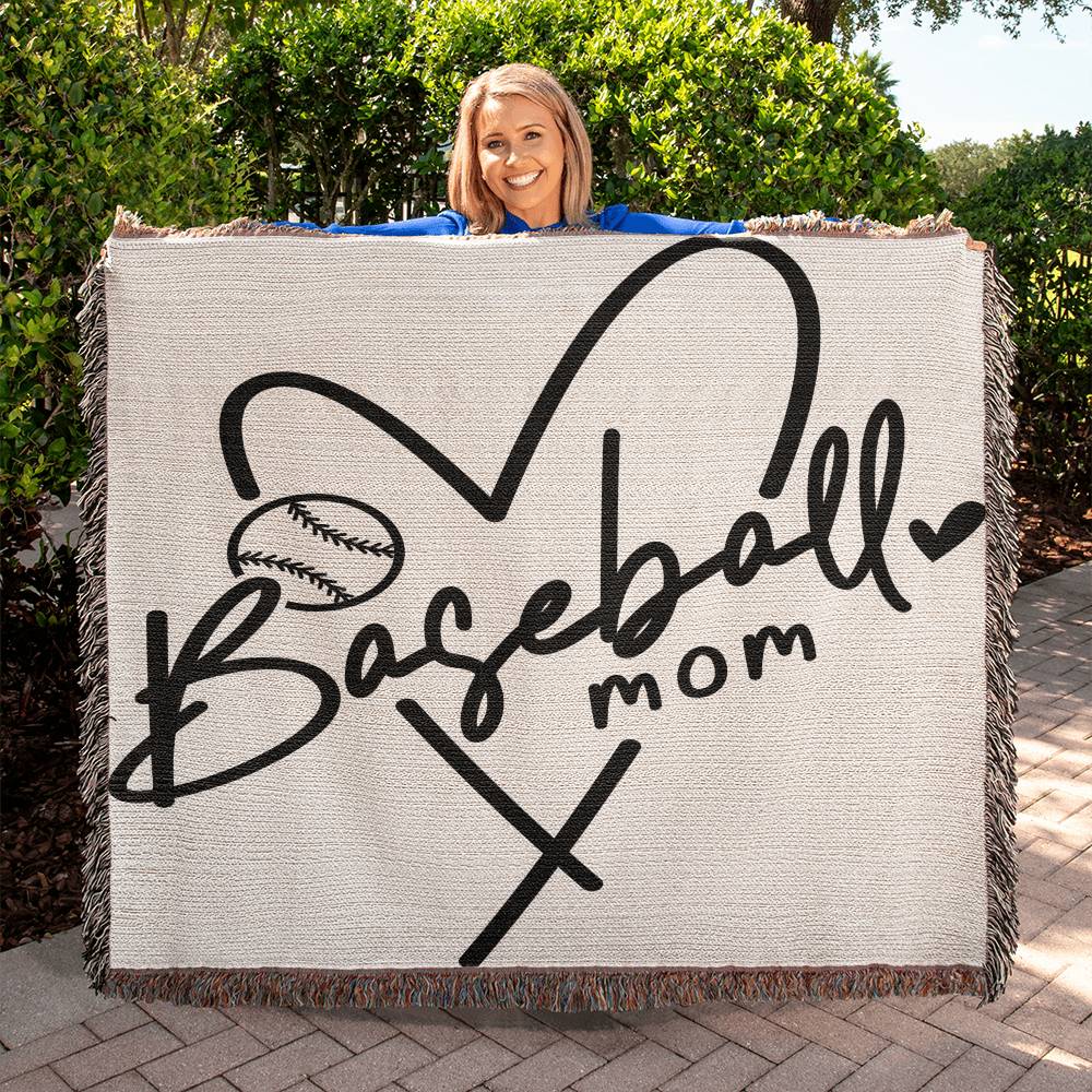 Almost Sold Out - Baseball Mom Heirloom Woven Blanket