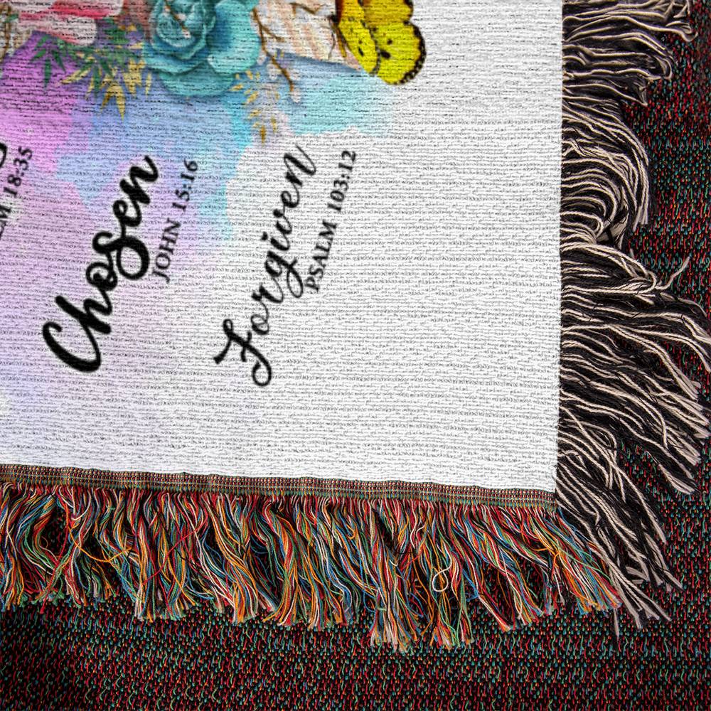 Almost Sold Out Personalized God Says You Are Butterflies Heirloom Woven Blanket