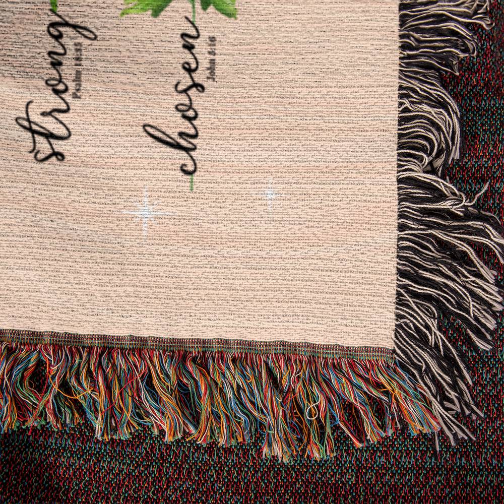 Almost Sold Out - Personalized God Says You Are Floral Heirloom Woven Blanket
