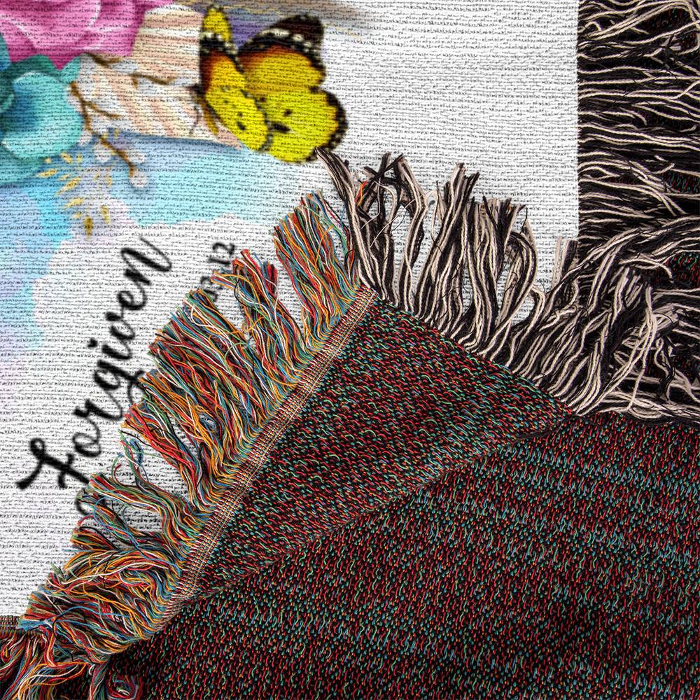 Almost Sold Out Personalized God Says You Are Butterflies Heirloom Woven Blanket
