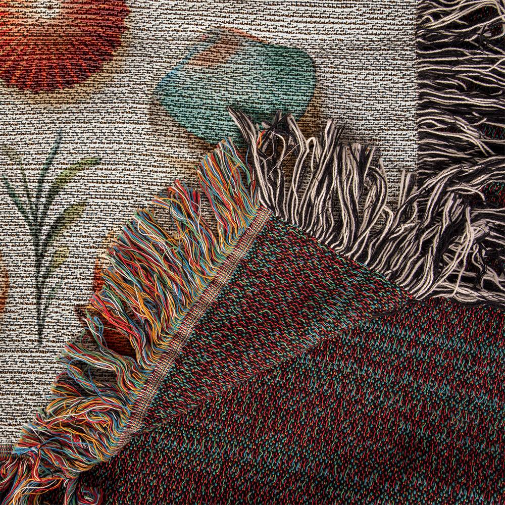 Fossil Trilobite Paleontology Heirloom Woven Blanket