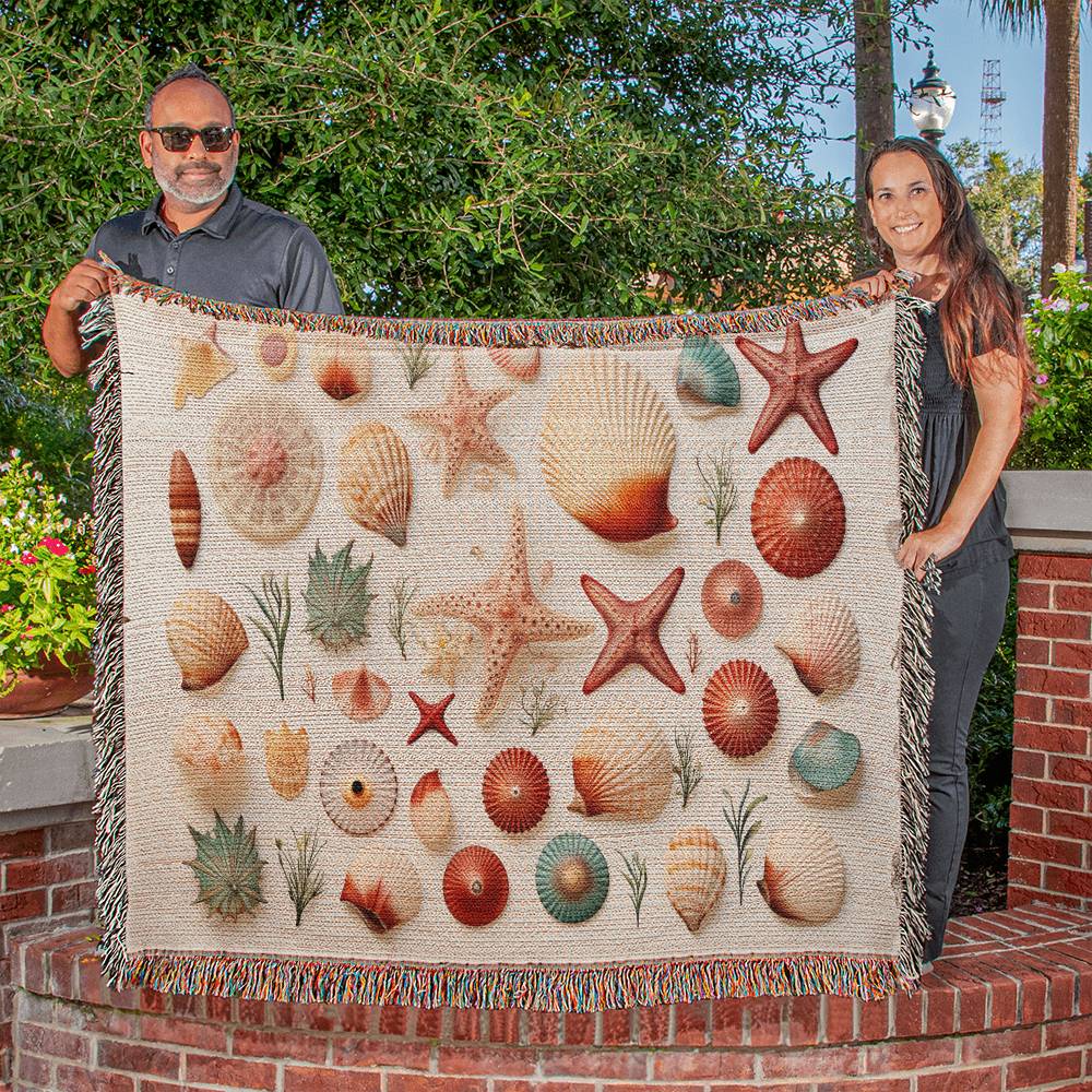 Fossil Trilobite Paleontology Heirloom Woven Blanket