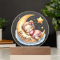 Personalized Sleeping Bear Crescent Circle Printed Plaque