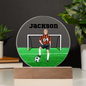 Personalized Boy Soccer Printed Circle Acrylic Plaque