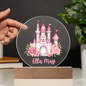 Personalized Castle Printed Acrylic Circle Plaque