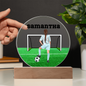 Personalized Girl Soccer Printed Circle Acrylic Plaque