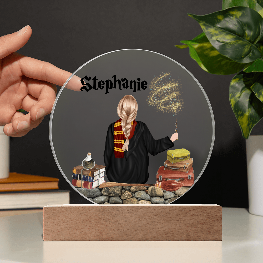 Personalized Wizard Circle Printed Plaque