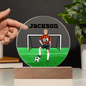 Personalized Boy Soccer Printed Circle Acrylic Plaque