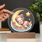 Personalized Sleeping Bear Crescent Circle Printed Plaque