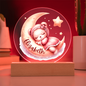 Personalized Sleeping Bear Crescent Circle Printed Plaque