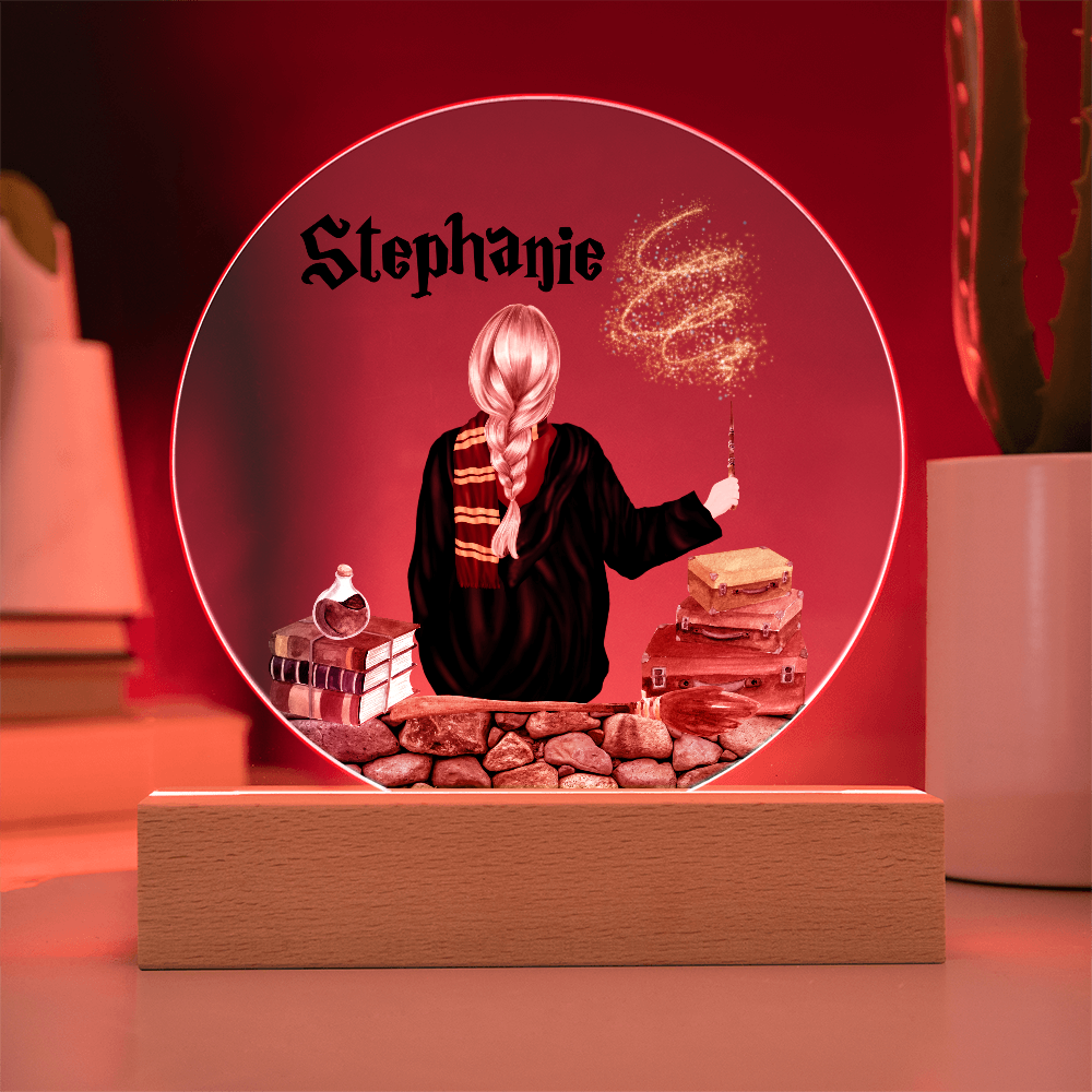 Personalized Wizard Circle Printed Plaque