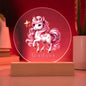 Personalized Unicorn Name Circle Printed Acrylic Plaque