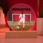 Personalized Girl Soccer Printed Circle Acrylic Plaque