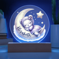 Personalized Sleeping Bear Crescent Circle Printed Plaque