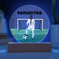 Personalized Girl Soccer Printed Circle Acrylic Plaque
