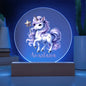 Personalized Unicorn Name Circle Printed Acrylic Plaque