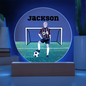 Personalized Boy Soccer Printed Circle Acrylic Plaque
