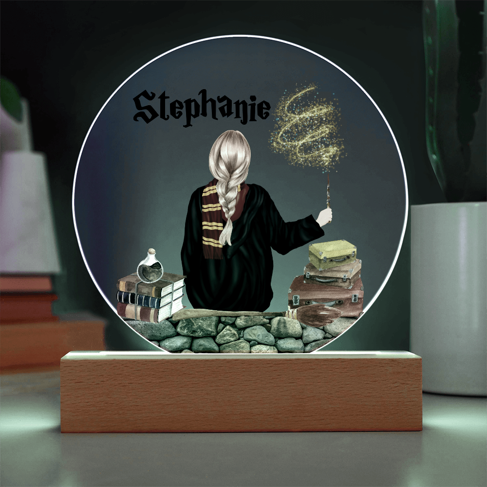 Personalized Wizard Circle Printed Plaque