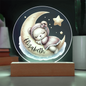 Personalized Sleeping Bear Crescent Circle Printed Plaque