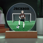 Personalized Boy Soccer Printed Circle Acrylic Plaque