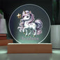 Personalized Unicorn Name Circle Printed Acrylic Plaque