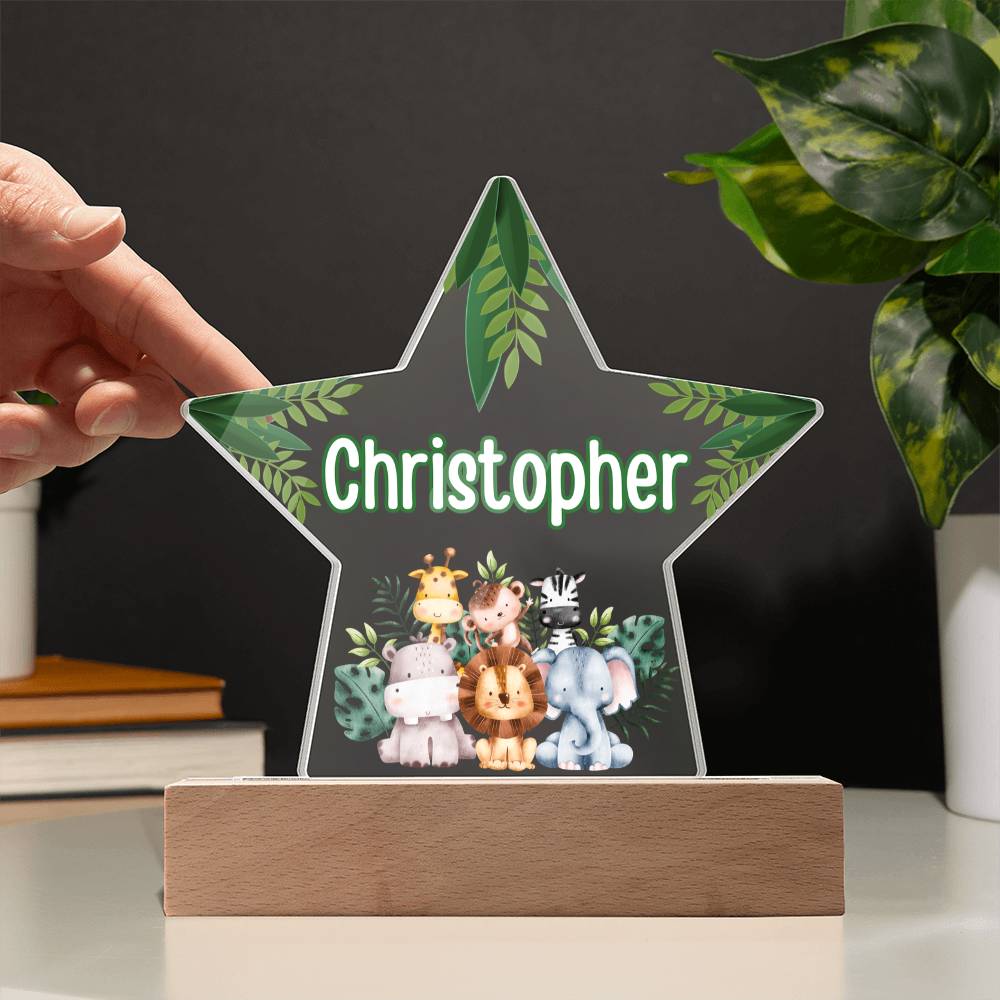 Personalized Animal Name Star Acrylic Plaque