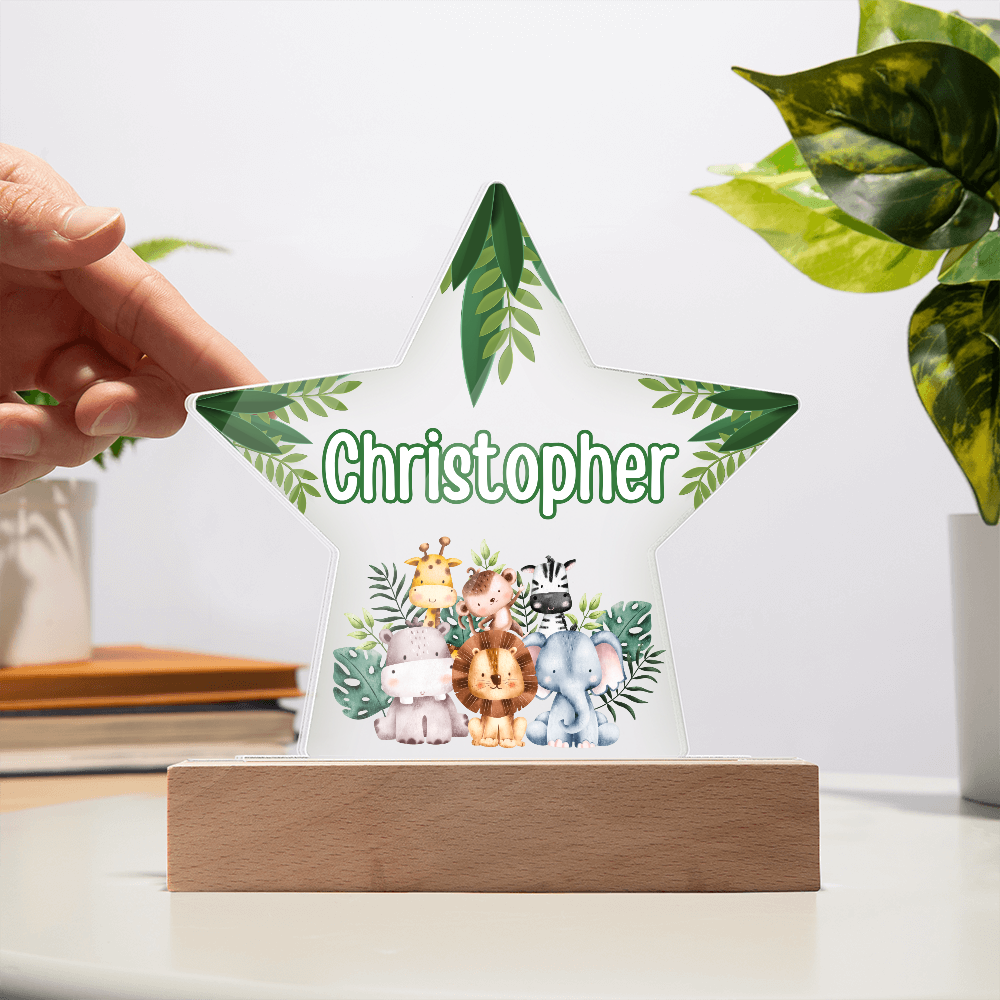Personalized Animal Name Star Acrylic Plaque