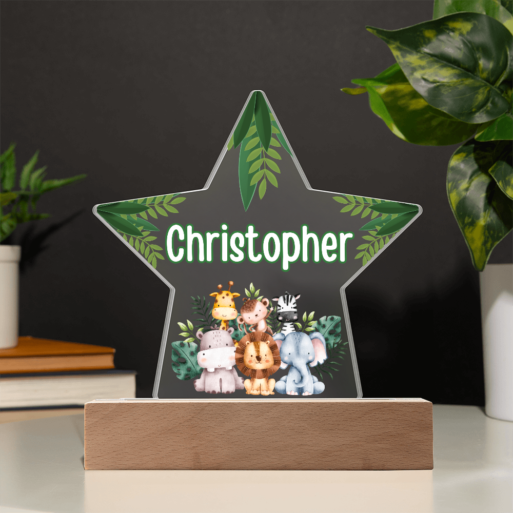 Personalized Animal Name Star Acrylic Plaque