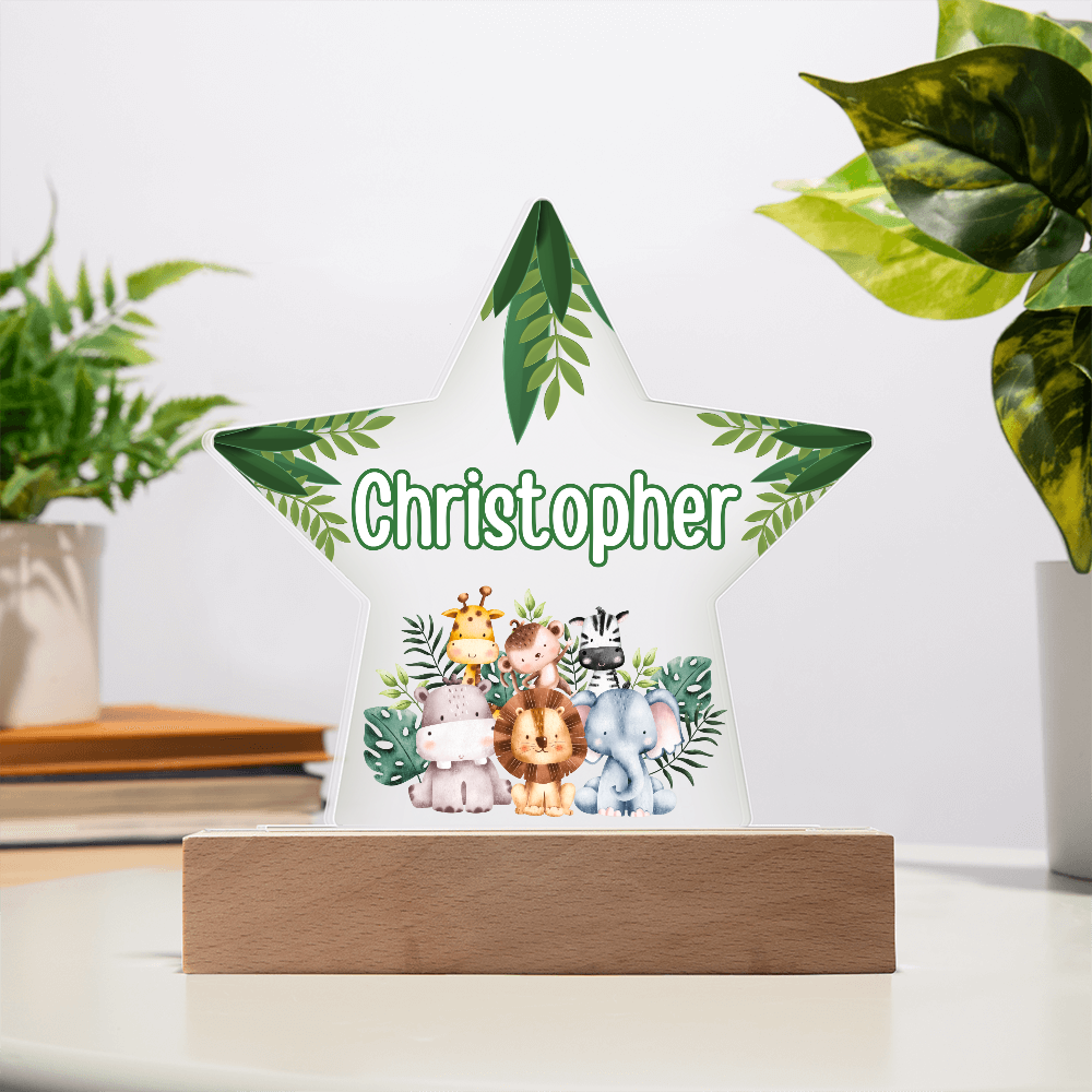 Personalized Animal Name Star Acrylic Plaque