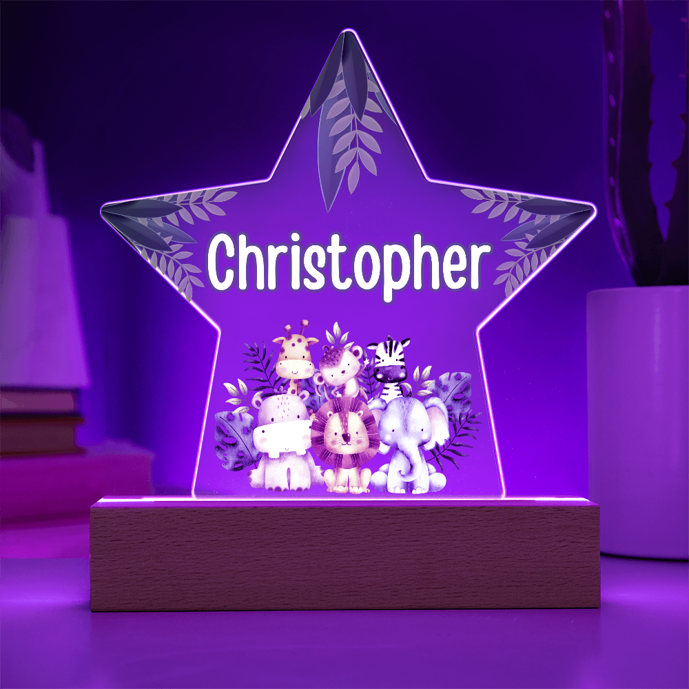 Personalized Animal Name Star Acrylic Plaque